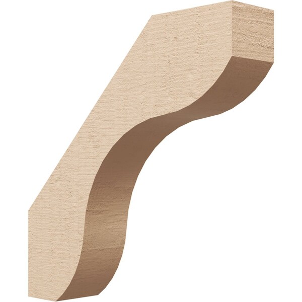 Ekena Millwork 3-inch W x 14-inch D x 14-inch H Stanfield Rough Cedar Woodgrain TimberThane Knee Brace, Primed BRCUR03X14X14STARCPR - main